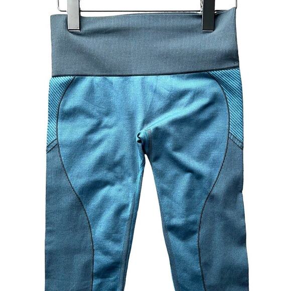 MONO‎ B Women's Green High-Waist Multi-Pattern Seamless Leggings Sz S - Picture 3 of 6